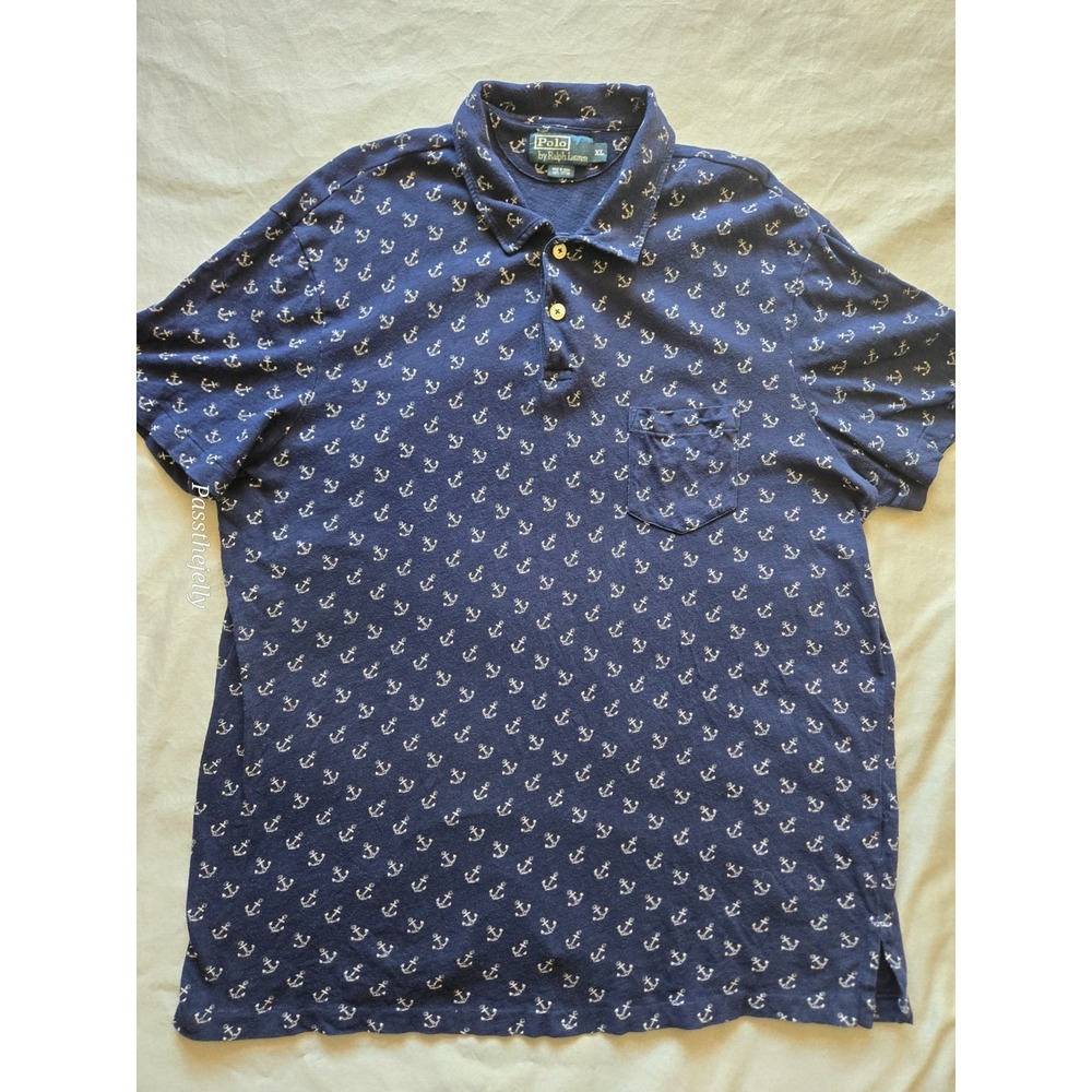 Polo Ralph Lauren Polo Shirt‎ Mens Extra Large Nautical Tropical Sailing Preppy